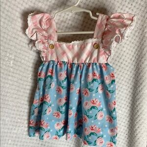 Sugar Dumplin' Pink and Blue Floral Top